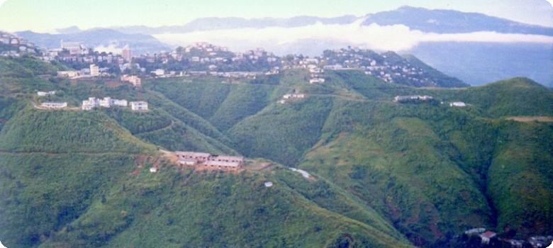 Lunglei on the Mizoram hills Lunglei on the Mizoram hills