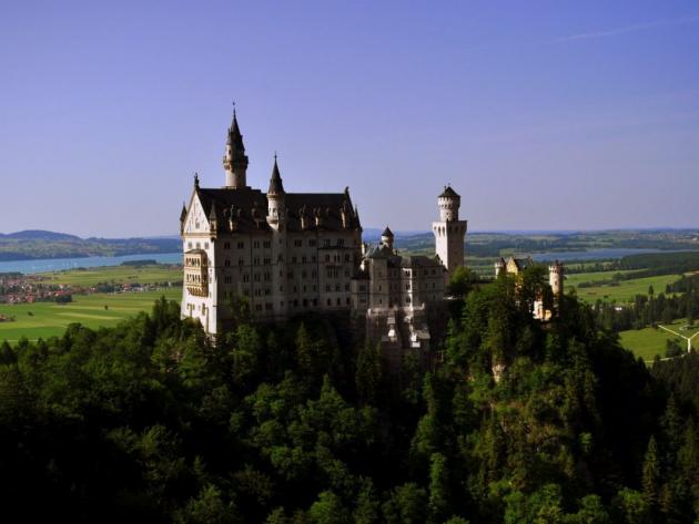 Neuschwanstein Castle from Marienbrucke, Bavaria Germany